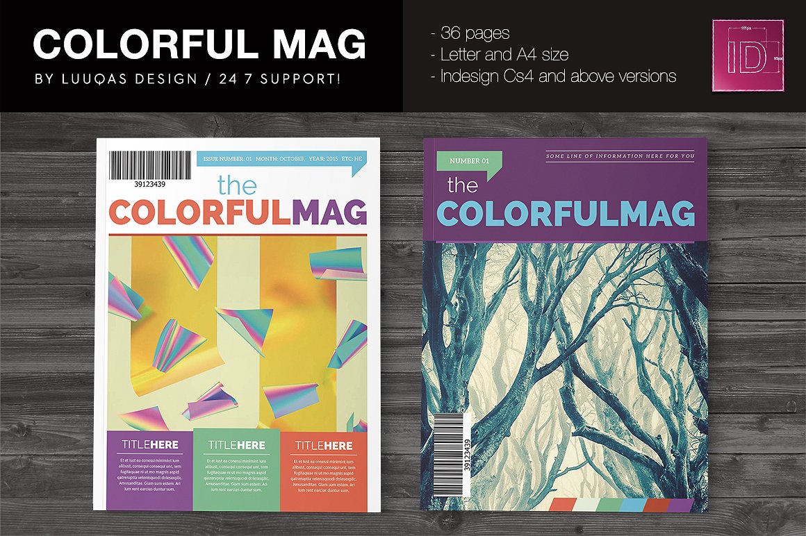 The Colorful Magazine Indesign Template The Colorful Magazine Indesign Template