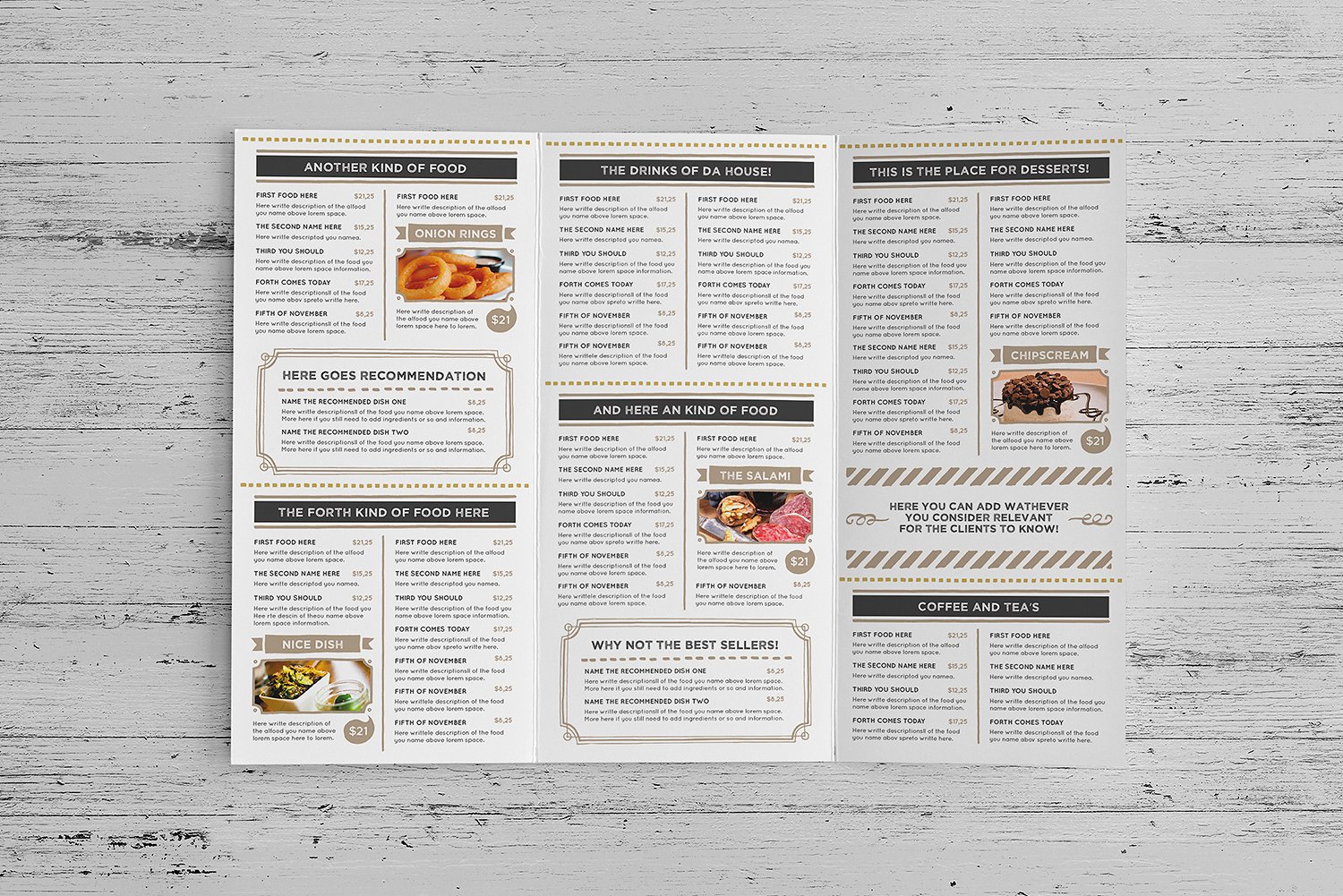 The Rustic Menu Illustrator Template