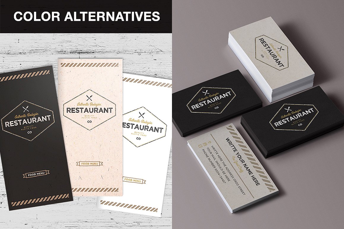 The Rustic Menu Illustrator Template