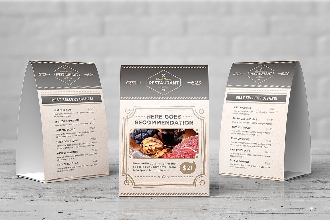 The Rustic Menu Illustrator Template The Rustic Menu Illustrator Template