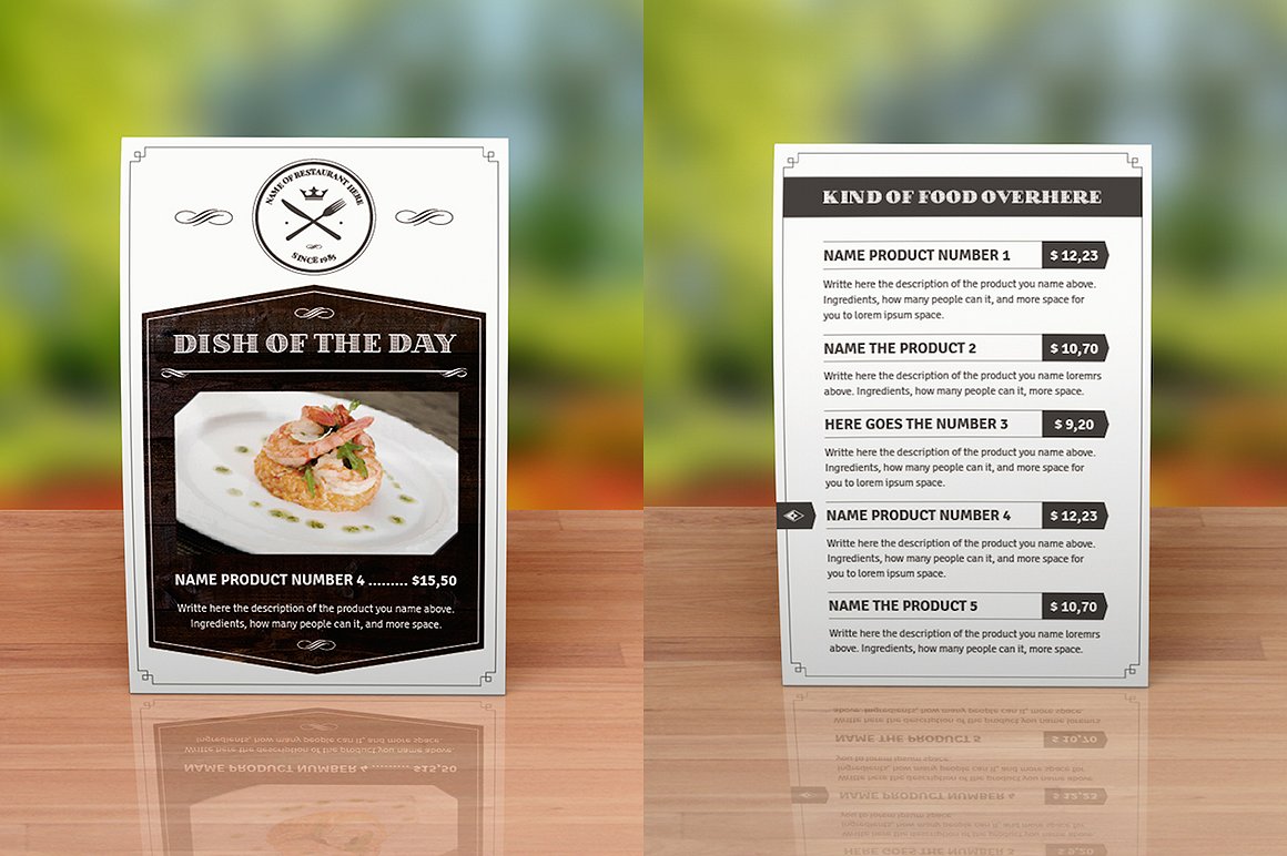 Elegant Food Menu 6 Template