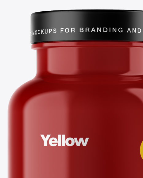 Glossy Pills Bottle Mockup