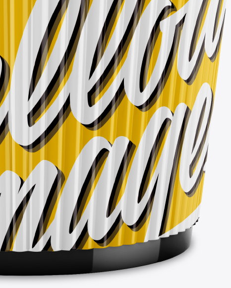 Glossy Coffee Cup Mockup - Front View (High-Angle Shot) Glossy Coffee Cup Mockup - Front View (High-Angle Shot)