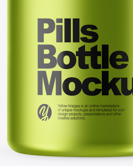 Metallic Pills Bottle Mockup Metallic Pills Bottle Mockup