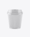 Matte Coffee Cup Mockup - Front View (High-Angle Shot)