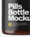 Amber Pills Bottle Mockup