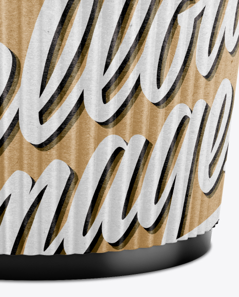 Kraft Coffee Cup Mockup - Front View (High-Angle Shot)