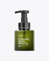 Green Cosmetic Bottle Mockup - Front View