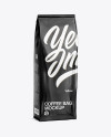 500g Glossy Coffee Bag Mockup - Half Side View