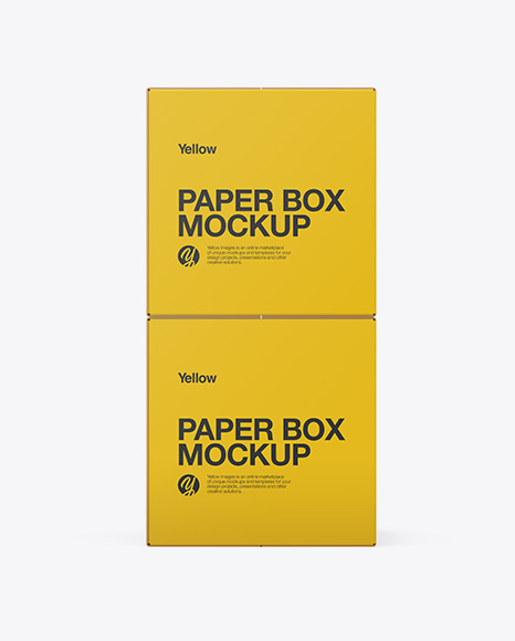 Two Paper Boxes Mockup - Front View - 20x+Markers+Carton+Box+Mockup+-+Front+View+in+Stationery+...