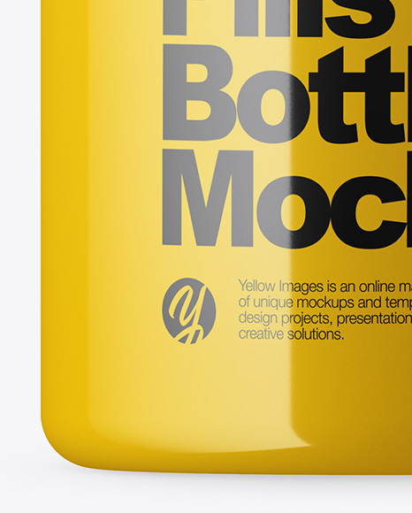 Glossy Pills Bottle Mockup