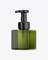 Green Cosmetic Bottle Mockup - Half Side View