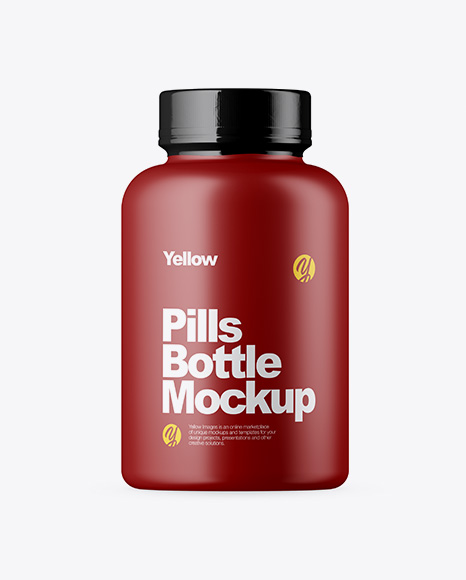 Matte Pills Bottle Mockup