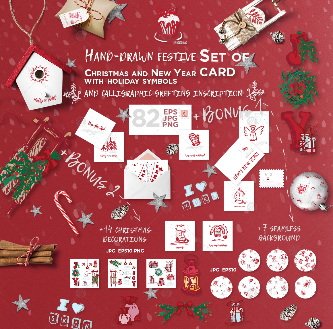 Christmas and Happy New Year cards Christmas and Happy New Year cards