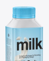 Milk Bottle Mockup - Half Side View