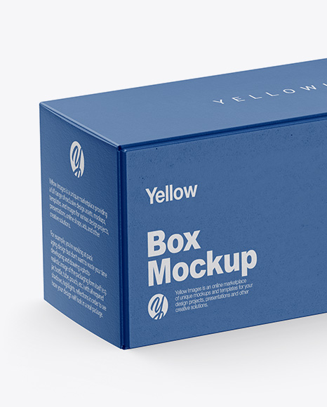 Textured Box Mockup - Half Side View (High-Angle Shot)