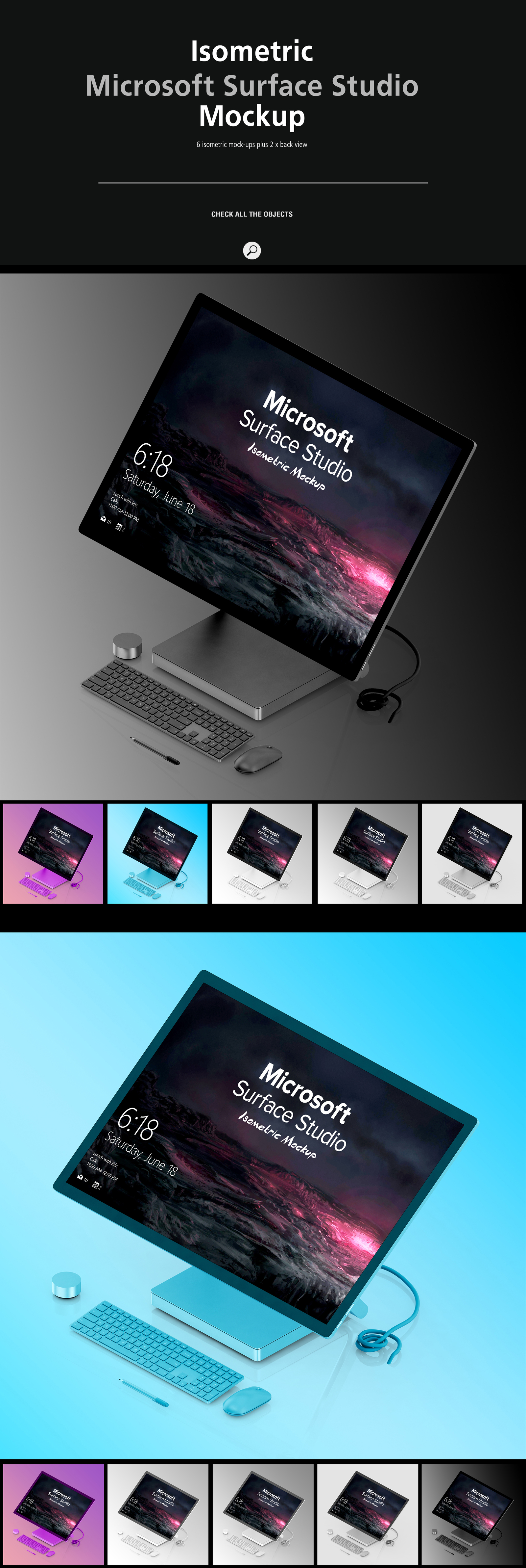 Isometric Microsoft Studio Mock-up Isometric Microsoft Studio Mock-up