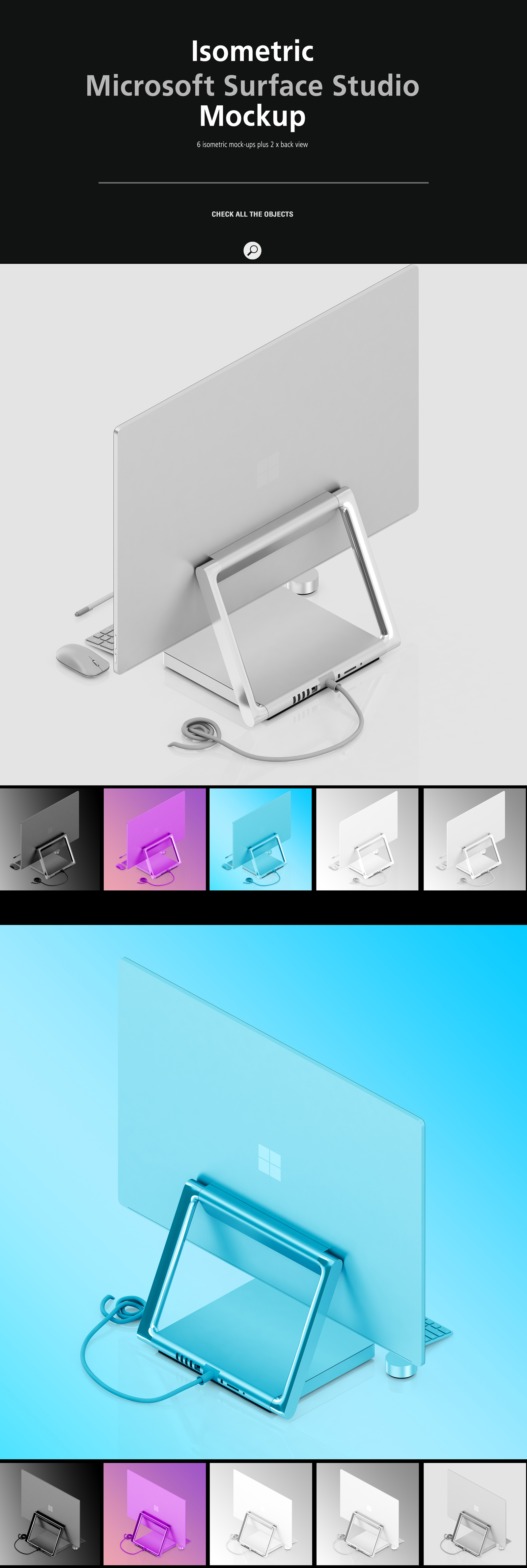 Isometric Microsoft Studio Mock-up Isometric Microsoft Studio Mock-up