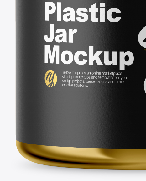 Metallic Jar Mockup - Front View Metallic Jar Mockup - Front View