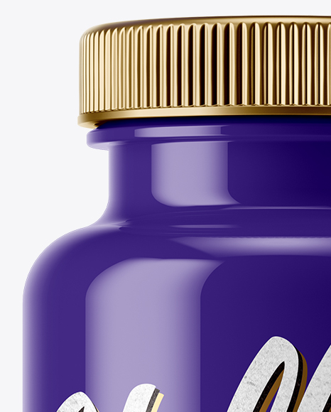 Glossy Plastic Pills Bottle Mockup