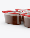 Food Pots Mockup - Half Side View