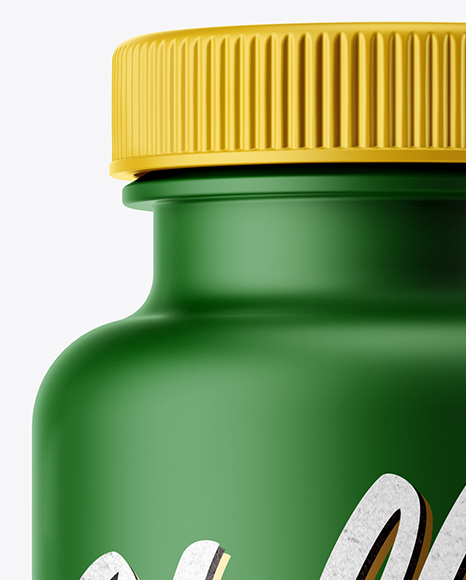 Matte Plastic Pills Bottle Mockup