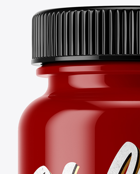 Glossy Plastic Pills Bottle Mockup