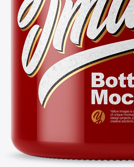 Glossy Plastic Pills Bottle Mockup