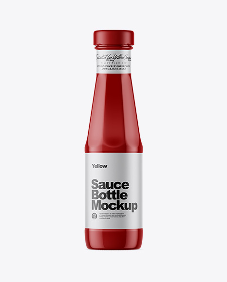 Glossy Sauce Bottle Mockup