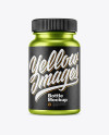 Metallized Plastic Pills Bottle Mockup