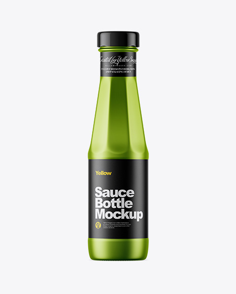 Metallized Sauce Bottle Mockup