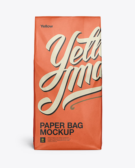 Paper Bag Mockup - Front View