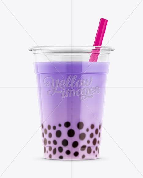 Taro Bubble Tea Cup Mockup