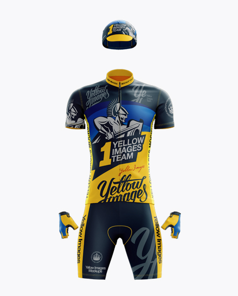 Men’s Full Cycling Kit Mockup (Front View)