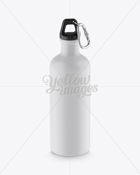 Matte Water Bottle Mockup - Halfside View