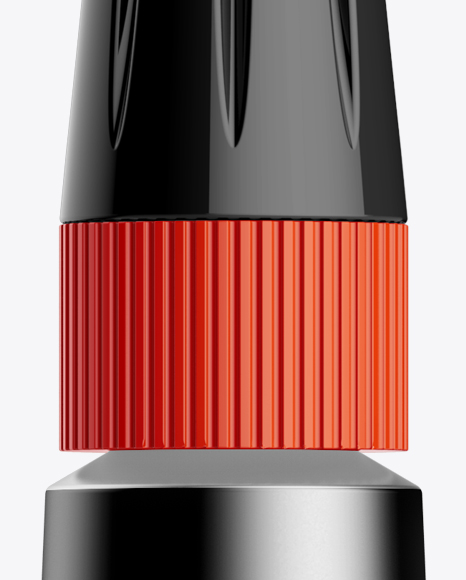 Metal Super Glue Tube Mockup - Front View