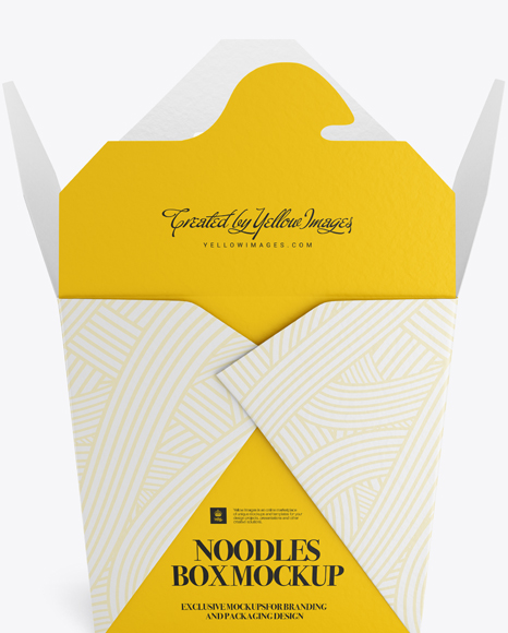 Opened Noodles Box Mockup