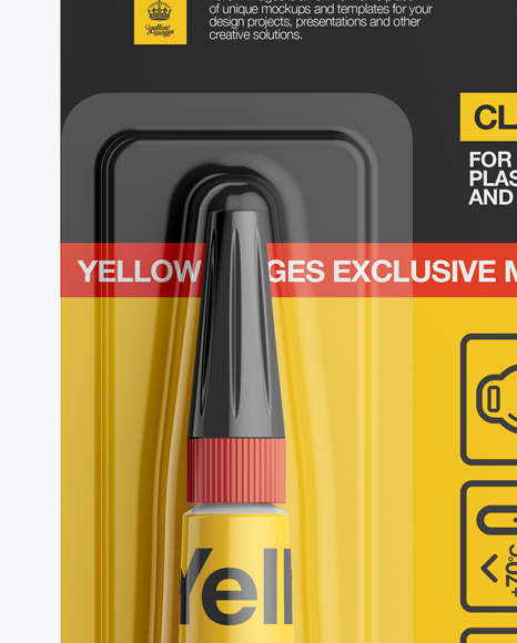 Super Glue Package Mockup - Front View