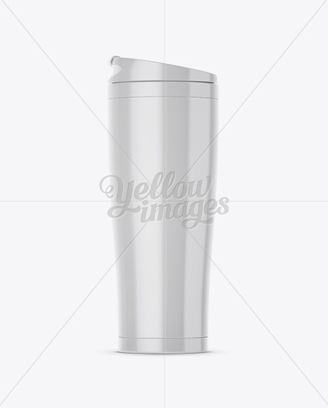 Glossy Plastic Thermo Cup Mockup