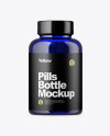 Blue Pills Bottle Mockup