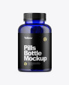 Blue Pills Bottle Mockup