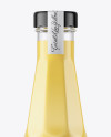 Clear Glass Bottle with Сheese Sauce Mockup