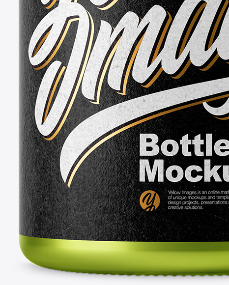 Metallized Plastic Pills Bottle Mockup