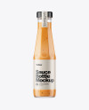 Clear Glass Bottle with Сhipotle Sauce Mockup