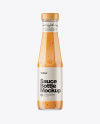 Clear Glass Bottle with Сhipotle Sauce Mockup