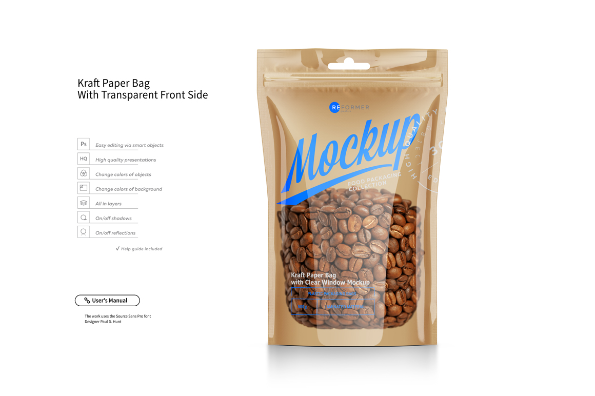 Stand Up Pouch with Zipper Mockup Set Stand Up Pouch with Zipper Mockup Set