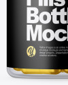 Clear Glass Bottle w/ Metallic Pills Mockup