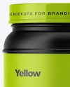 Plastic Protein Jar Mockup