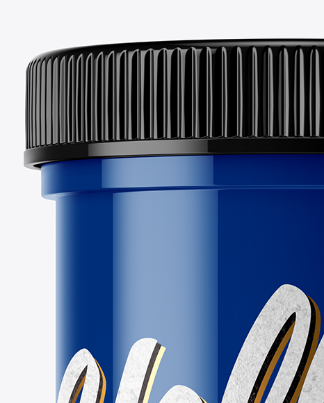 Glossy Plastic Pills Bottle Mockup