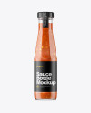 Clear Glass Bottle with Sweet and Sour Sauce Mockup